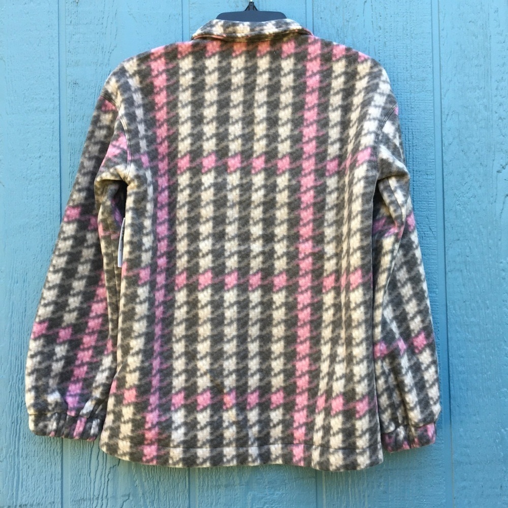 NWT Abound Plaid Pink Brushed Collared Button Down Shirt Jacket Size Medium M - Picture 3 of 6